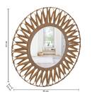 Mirror "Eve" Bamboo, D.93 cm Natural wood
