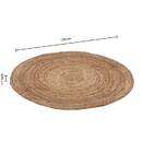Jute rug D.120 cm Beige