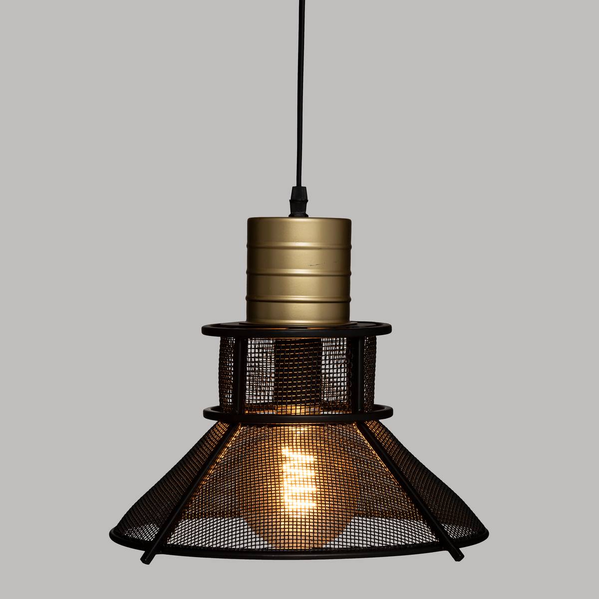 Pendant Light "Rodo" Black metal, D.32 cm Black