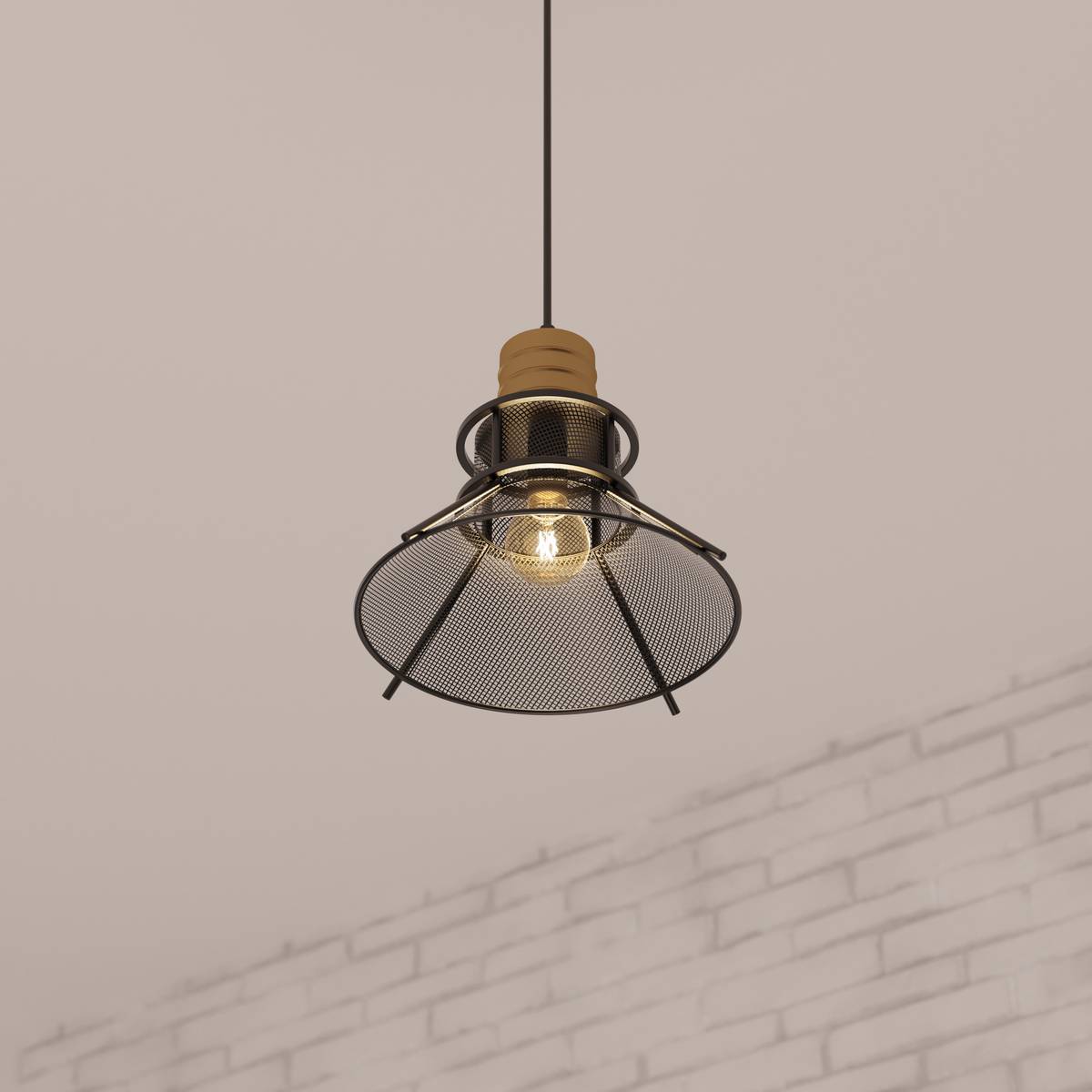 Pendant Light "Rodo" Black metal, D.32 cm Black