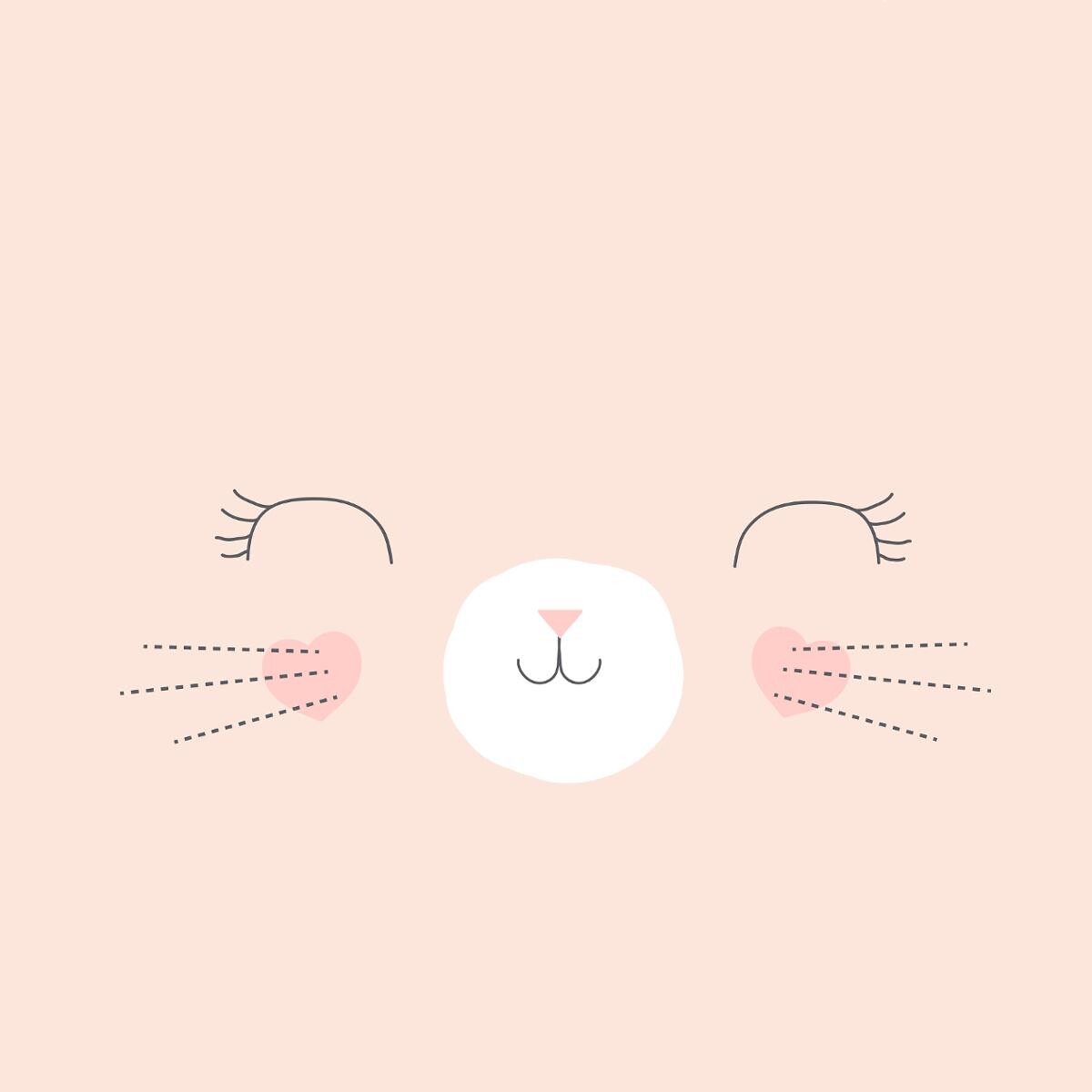 2-piece children's bedding set "Cat" Cotton, 140x200 cm Pink
