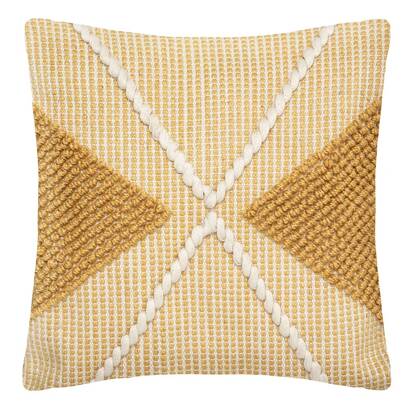 Cushion "r.o.w." mustard yellow, 45x45 cm