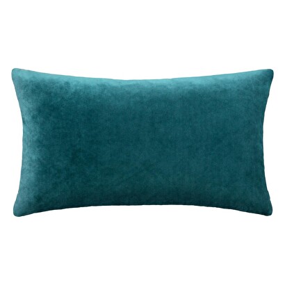 Cushion "dolce", velvet teal blue, 38x58 cm