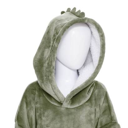Sleeved blanket "dinosaur" green, 3 to 10 years