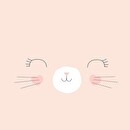 2-piece children's bedding set "Cat" Cotton, 140x200 cm Pink