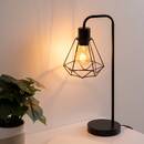 Lamp "Flave" Black metal, H.46 cm Black