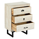 Bedside Table "Ajay" Mango wood, H.73 cm Natural wood