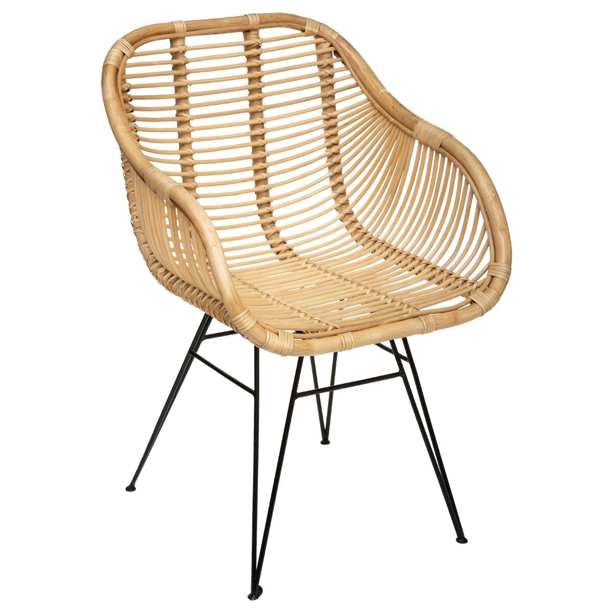 Armchair "Koeta" Rattan Natural wood