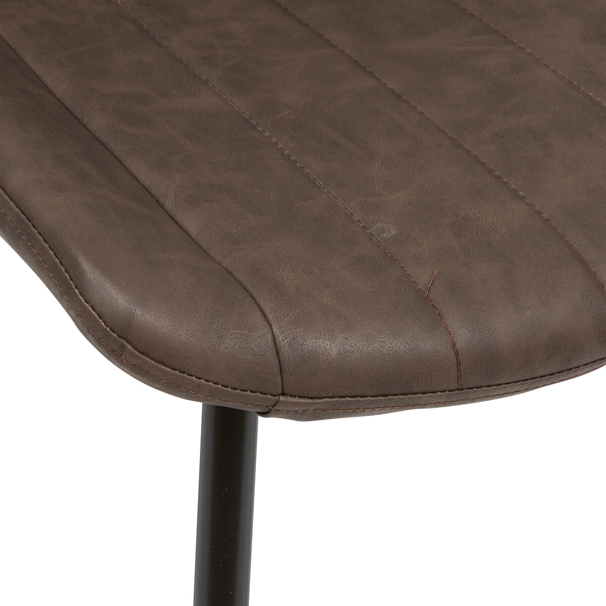 Chair "Olwen" Leather effect, Brown Brown