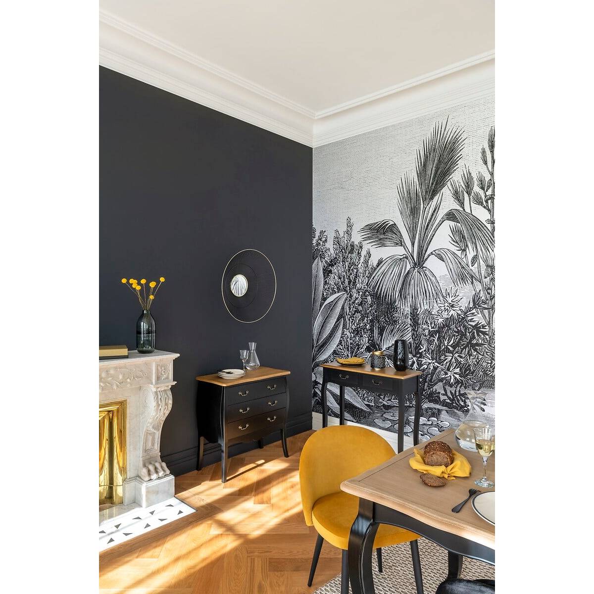 Console "Chrysa" Black, L.87 cm Black