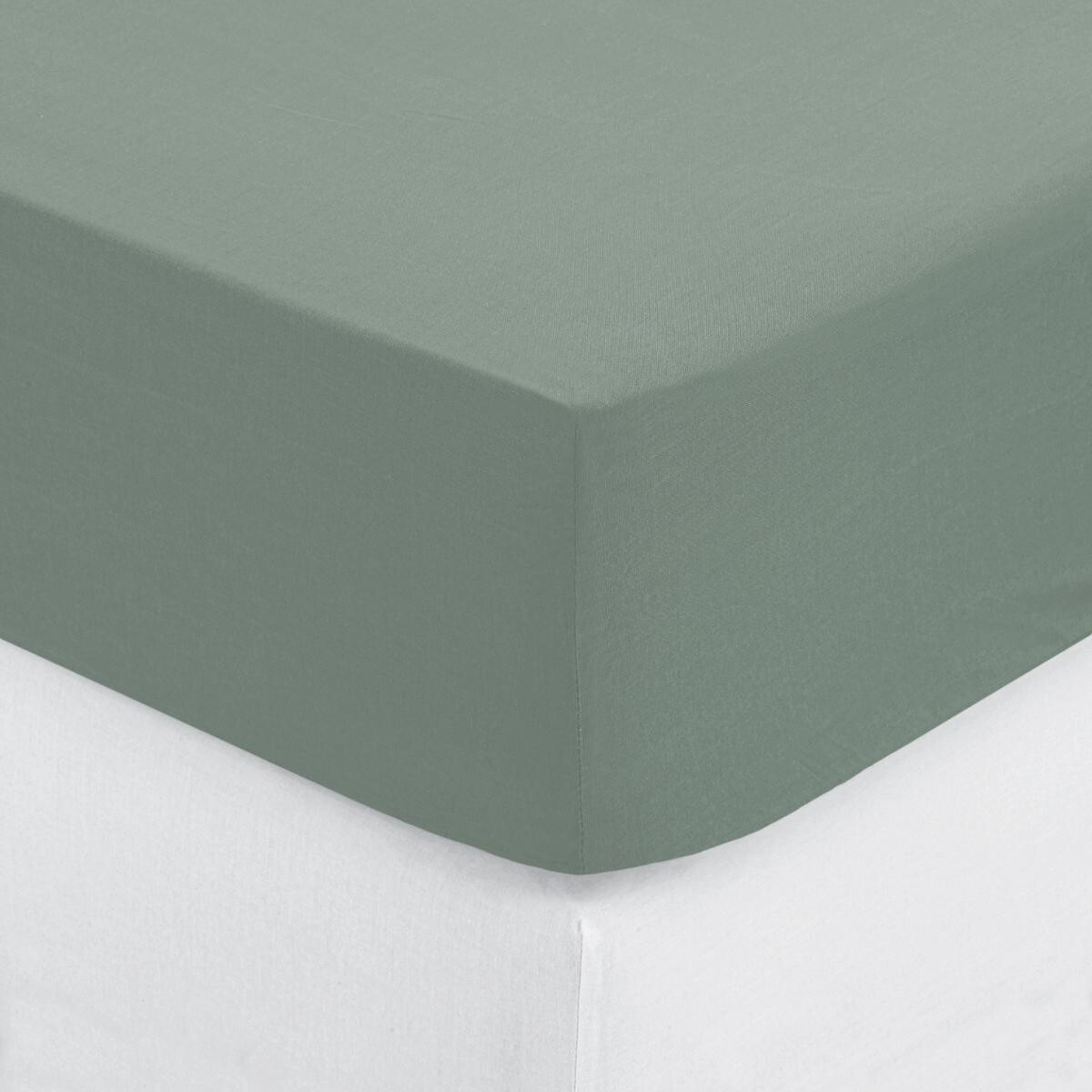 Fitted sheet, cotton Celadon Green, 90x190 cm Celadon green