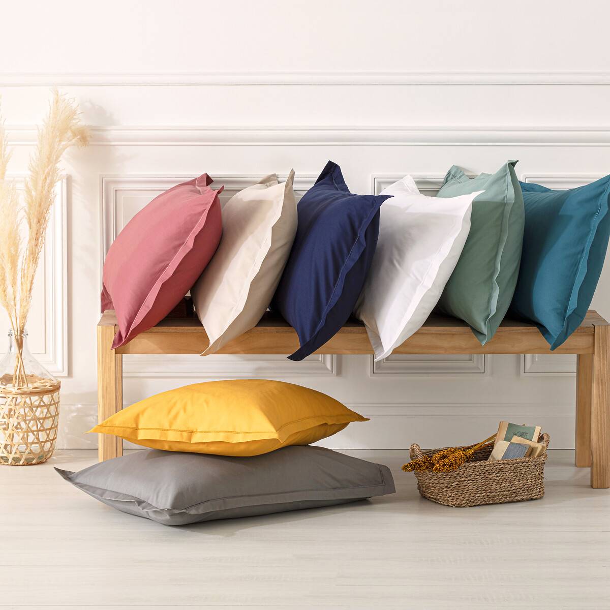 Pillowcase, cotton Celadon Green, 50x70 cm Celadon green