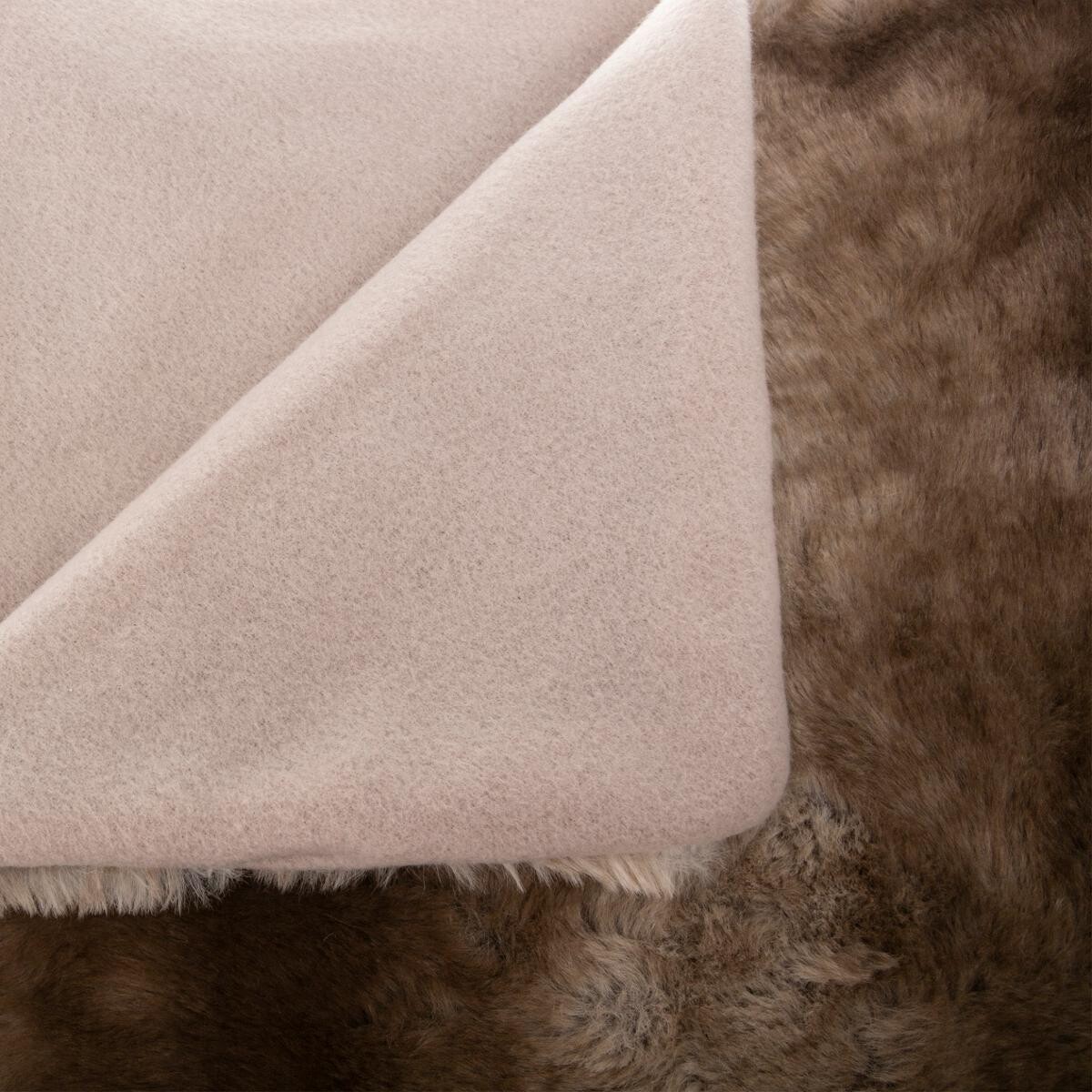 Plaid "Grizzli" faux fur Beige, 120x160 cm Beige