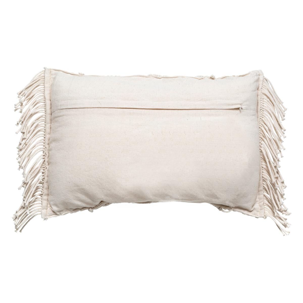 Cushion "Macram&eacute;" Ivory white, 30x50 cm Ivory white