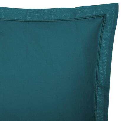 Pillowcase, cotton teal blue, 50x70 cm