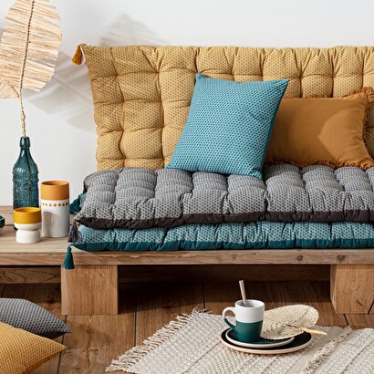 Floor mattress "otto" teal blue, 60x120 cm