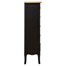Chest of Drawers "Chrysa" Black, 5 drawers Black