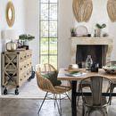 Armchair "Koeta" Rattan Natural wood