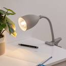 Clamp Lamp "Sily" Gray, H.43 cm Grey