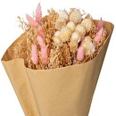 Dried Flower Bouquet 'Folk' H.50 cm Pink