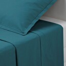 Cotton flat sheet Teal blue, 180x290 cm Duck blue