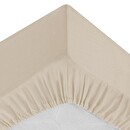 Fitted sheet, cotton Beige, 140x190 cm Beige