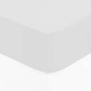 Fitted sheet, cotton White, 90x190 cm White