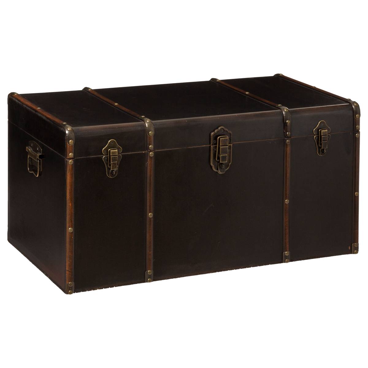 Set of 3 trunks "British Flower" Black, L.61/71/81 cm Black