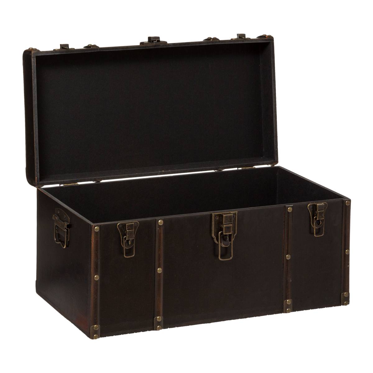 Set of 3 trunks "British Flower" Black, L.61/71/81 cm Black