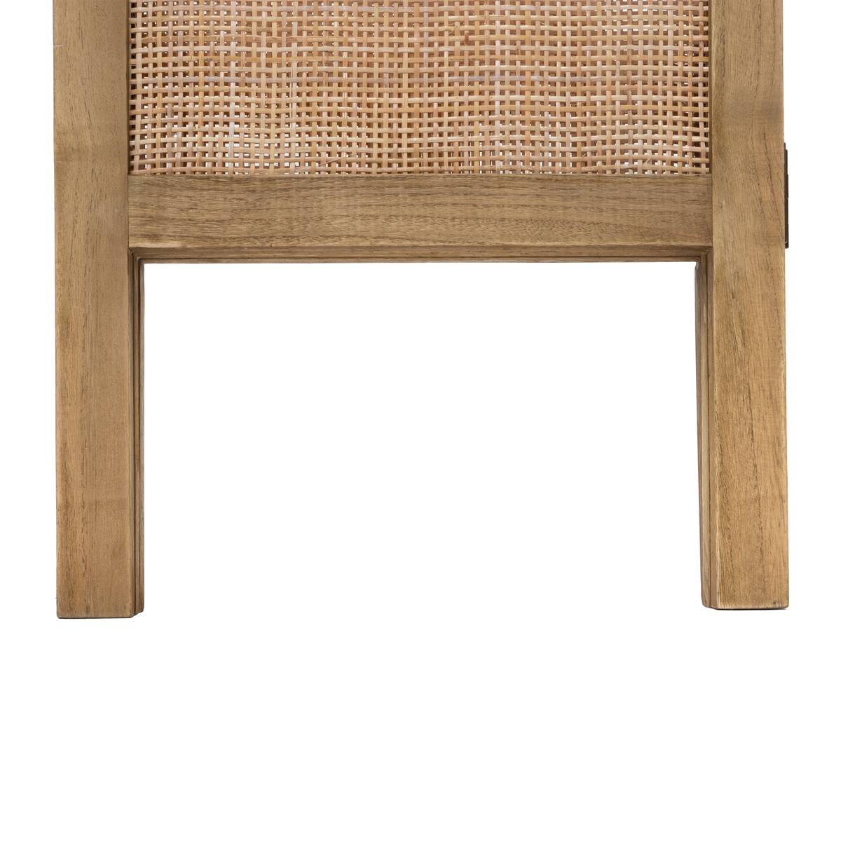 Rounded Screen Cane and rattan, H.170 cm Beige