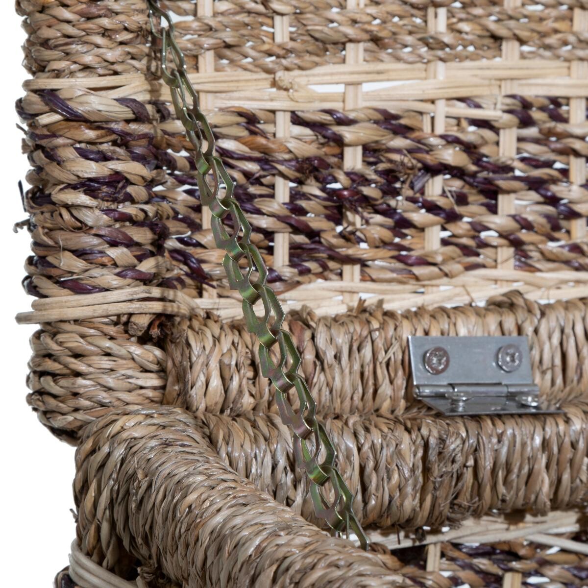 Set of 5 rectangular baskets Brown Natural wood