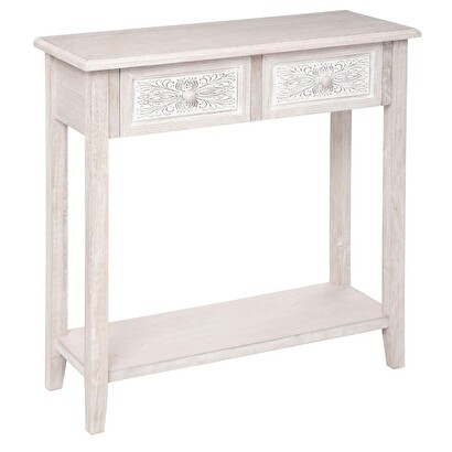 "hina" console with shelf l.80 cm