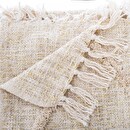 Bed throw "Shine", cotton Beige, 130x180 cm Beige