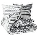 3-piece bedding set "Etnik" 260x240 cm Black and white