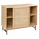 2-door sideboard "Rayo" Rattan caning, 100x79 cm Natural wood