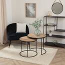 "Basile" Nesting Tables Mango wood, D.51/56 cm Natural wood