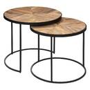 "Basile" Nesting Tables Mango wood, D.51/56 cm Natural wood