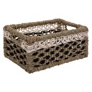 Set of 8 rectangular baskets Brown Natural wood