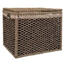 Set of 8 rectangular baskets Brown Natural wood