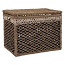 Set of 8 rectangular baskets Brown Natural wood