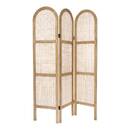 Rounded Screen Cane and rattan, H.170 cm Beige