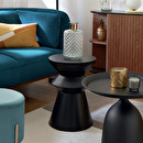 Side Table "Sohan" Black, D.36 cm Black