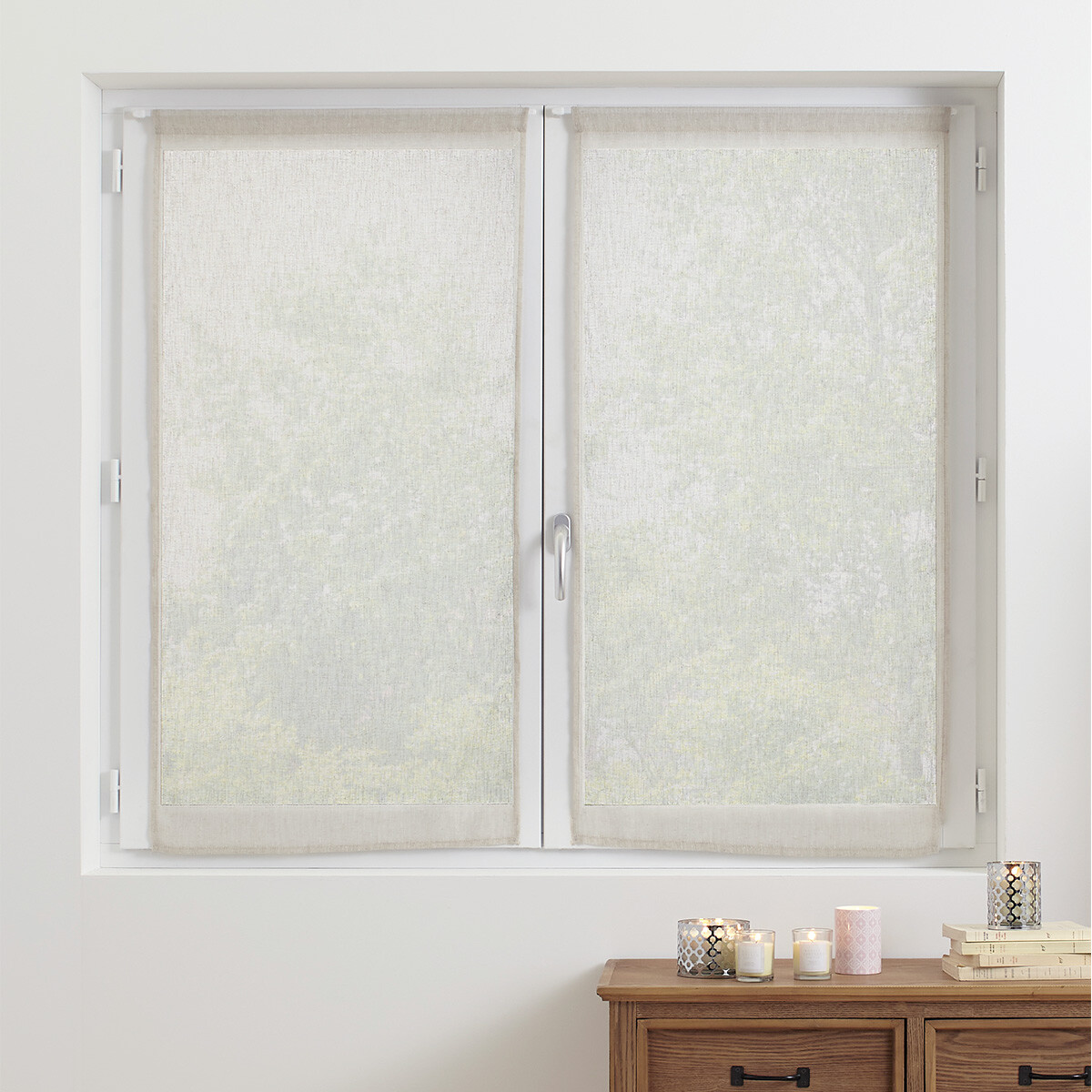 Set of 2 sheer curtains "Fred" White, 60x120 cm White 2