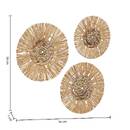 Set of 3 wall decorations "Velina" D.25/30/36 cm Beige