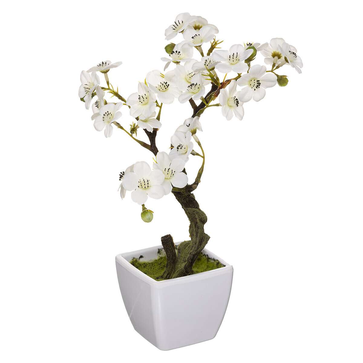 Artificial Cherry Tree 'Mela' White, H.26 cm White