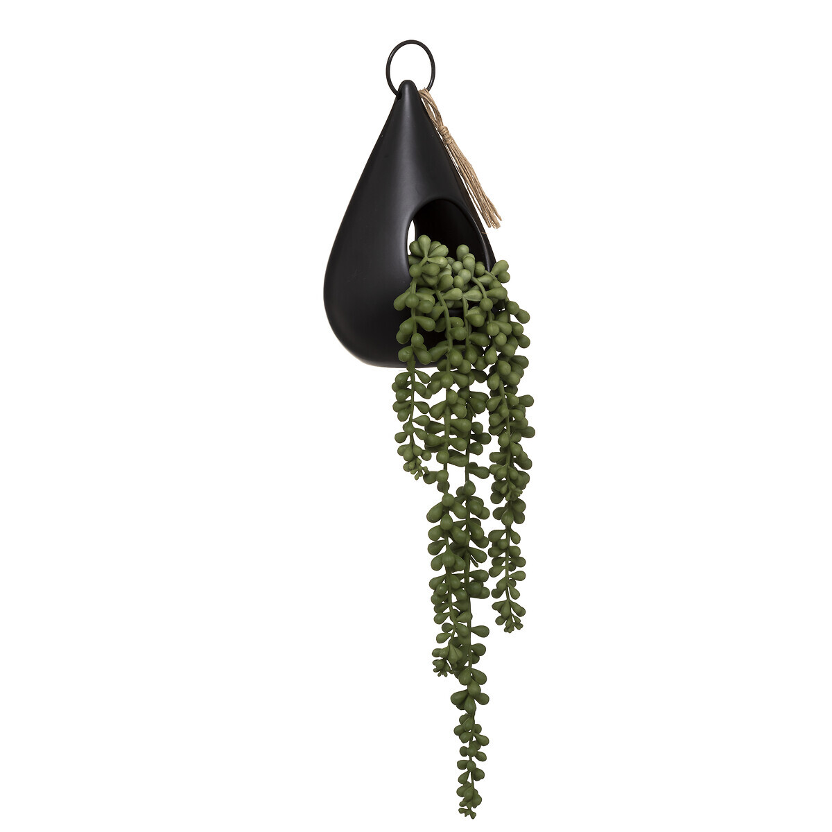 Hanging Artificial Plant "Tropics" Drip pot, H.50 cm Black