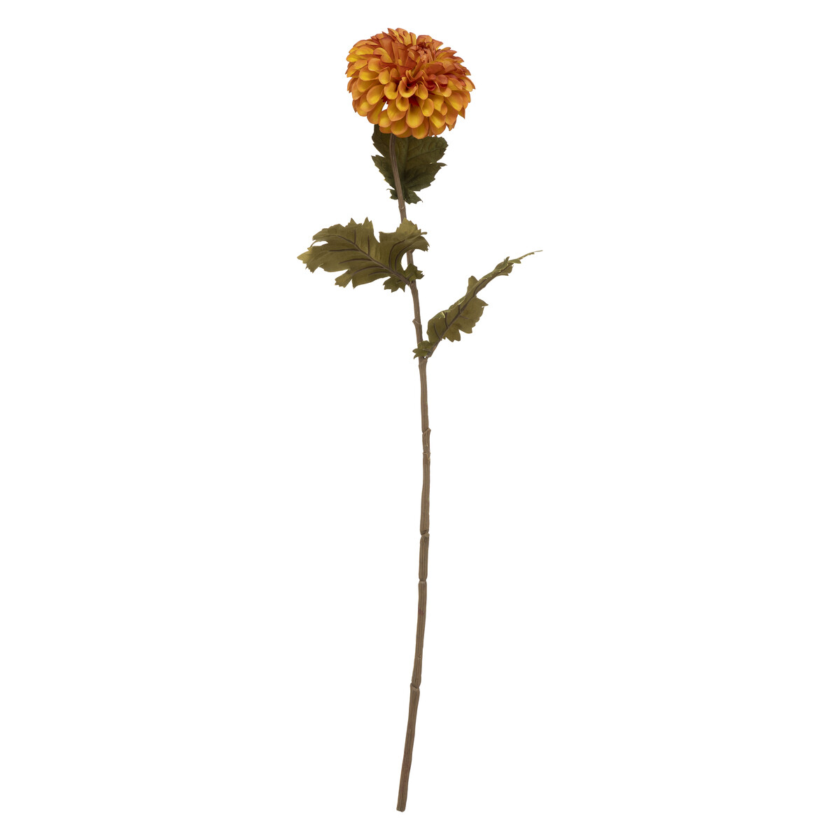 Artificial "Dahlia" Stem H.65 cm Orange