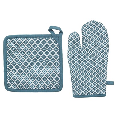 Glove, potholder "tikal" teal, h.20 cm
