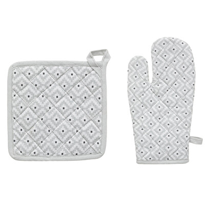 Glove, potholder "etnik" gray, h.20 cm