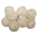 LED Garland 10 Balls, Battery Ivory white, L.162 cm Ivory white